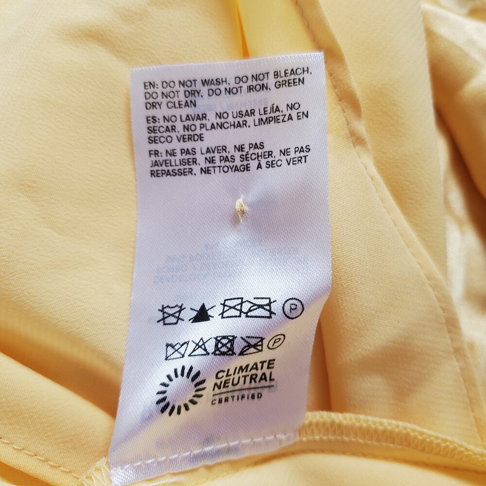 Reformation Jeany Silk Halter Open Back Maxi Dress Sunshine Satin Yellow Size XL - Picture 14 of 15